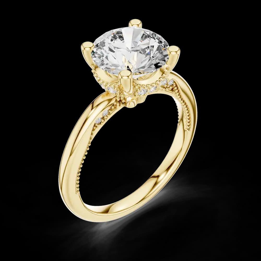 Ocean Wave Lab Grown Diamond Twisted Ring - Image 5 Ocean Wave Lab Grown Diamond Twisted Ring, view 5 of 6