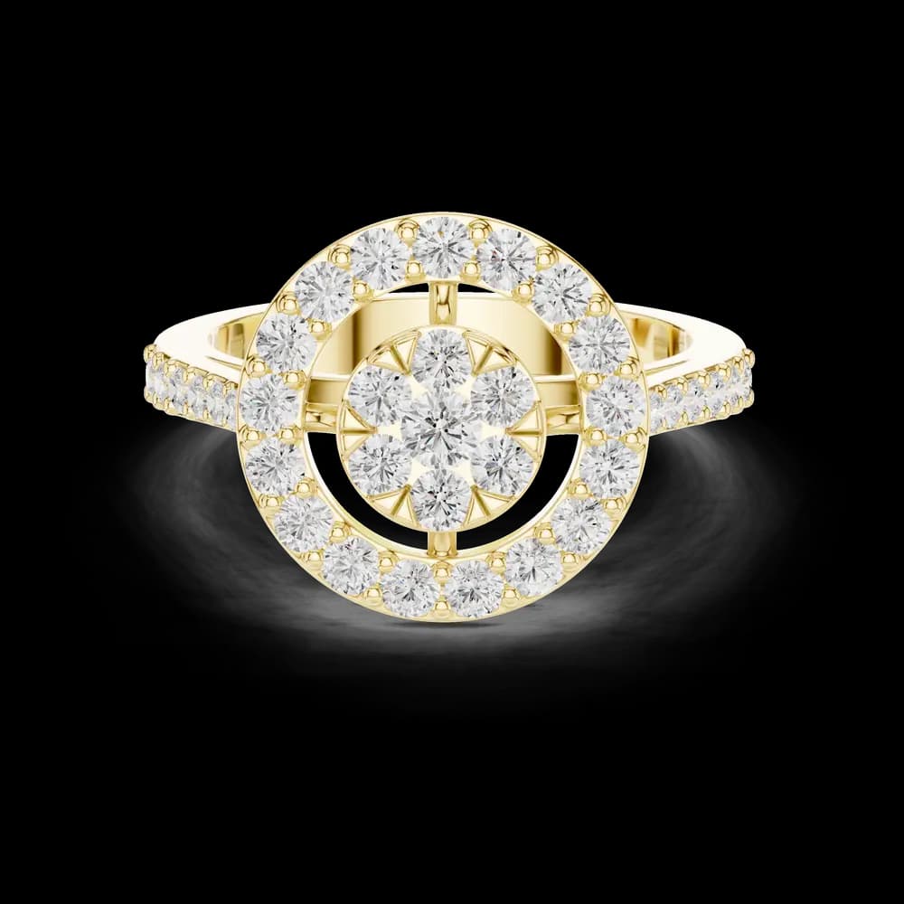 Floating Halo Cluster Lab Grown Diamond Ring - Image 3 Floating Halo Cluster Lab Grown Diamond Ring, view 3 of 6