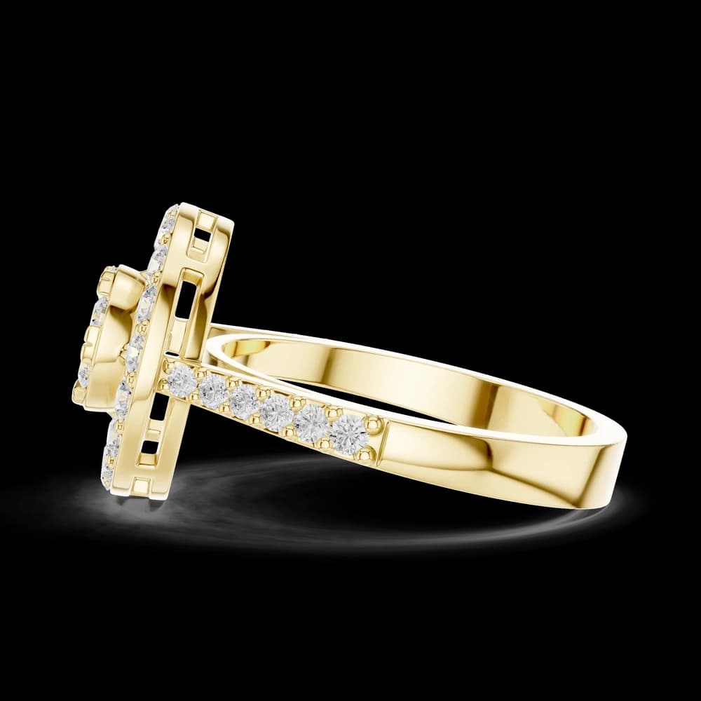 Floating Halo Cluster Lab Grown Diamond Ring - Image 6 Floating Halo Cluster Lab Grown Diamond Ring, view 6 of 6