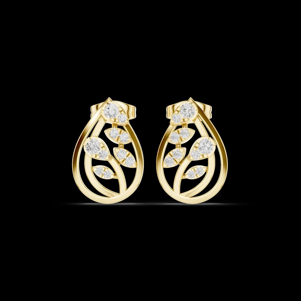 Oceanic Breeze Lab Grown Diamond Earrings Accents - Image 3 Oceanic Breeze Lab Grown Diamond Earrings Accents, view 3 of 6
