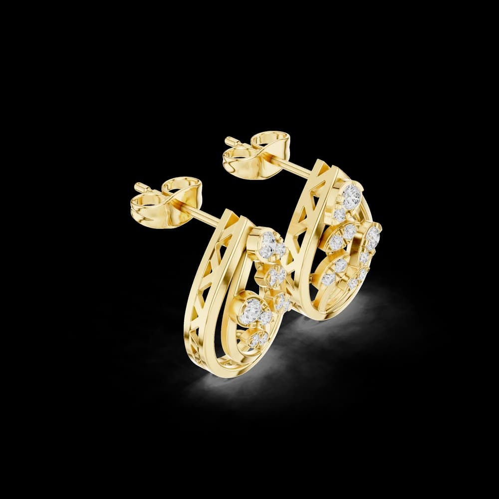 Oceanic Breeze Lab Grown Diamond Earrings Accents - Image 4 Oceanic Breeze Lab Grown Diamond Earrings Accents, view 4 of 6