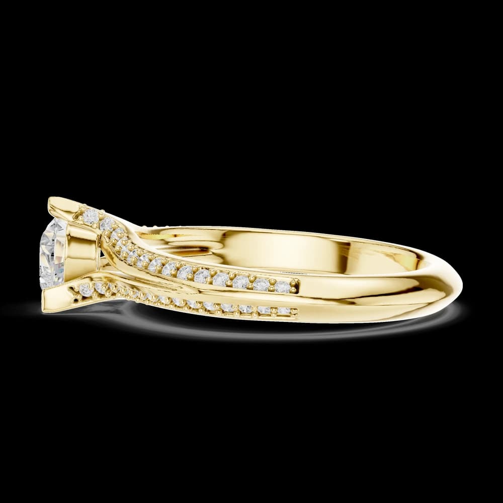 Heart Cut Split Lab Grown Diamond Ring - Image 6 Heart Cut Split Lab Grown Diamond Ring, view 6 of 6
