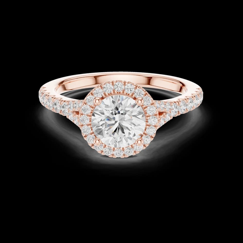 Split Shank Round Lab Grown Diamond Ring - Image 1 Split Shank Round Lab Grown Diamond Ring, view 1 of 6