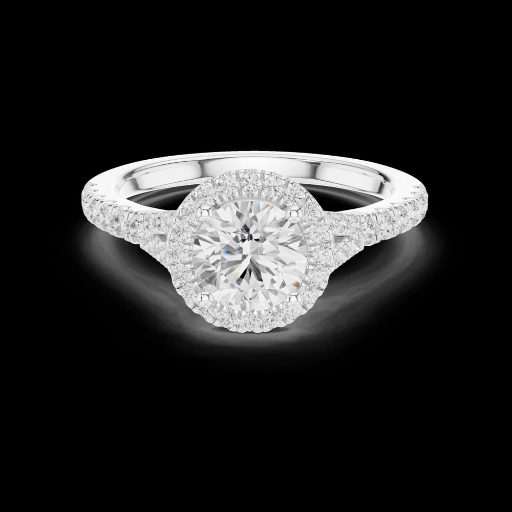 Split Shank Round Lab Grown Diamond Ring - Image 2 Split Shank Round Lab Grown Diamond Ring, view 2 of 6