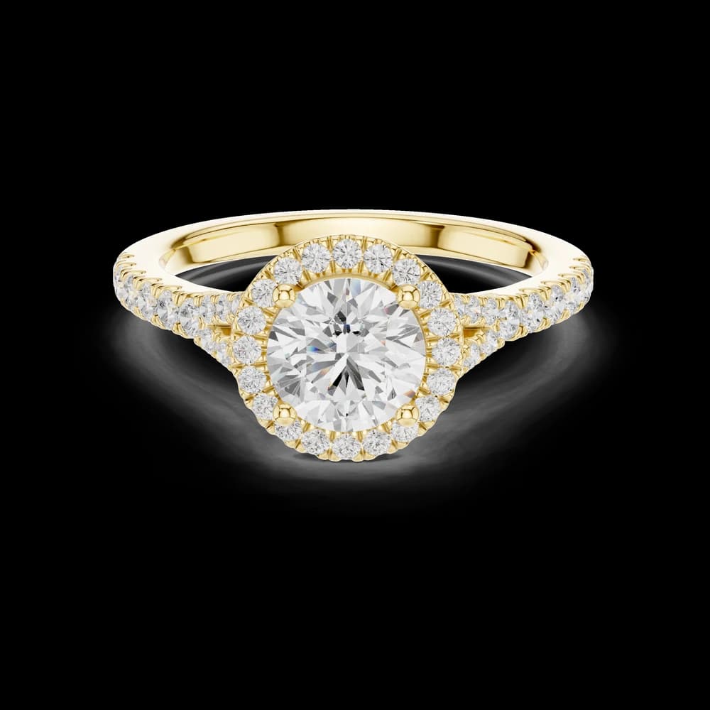 Split Shank Round Lab Grown Diamond Ring - Image 3 Split Shank Round Lab Grown Diamond Ring, view 3 of 6