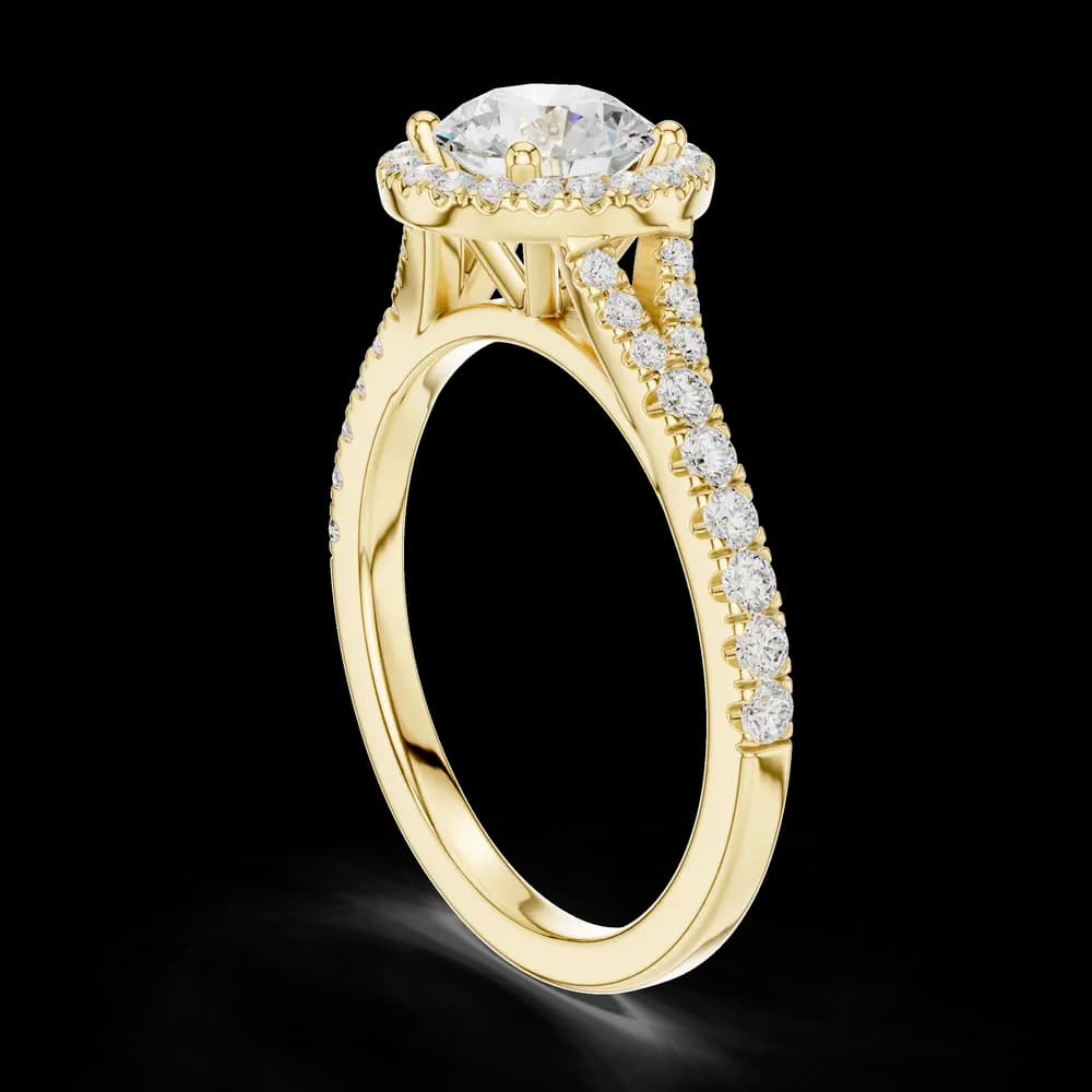 Split Shank Round Lab Grown Diamond Ring - Image 4 Split Shank Round Lab Grown Diamond Ring, view 4 of 6