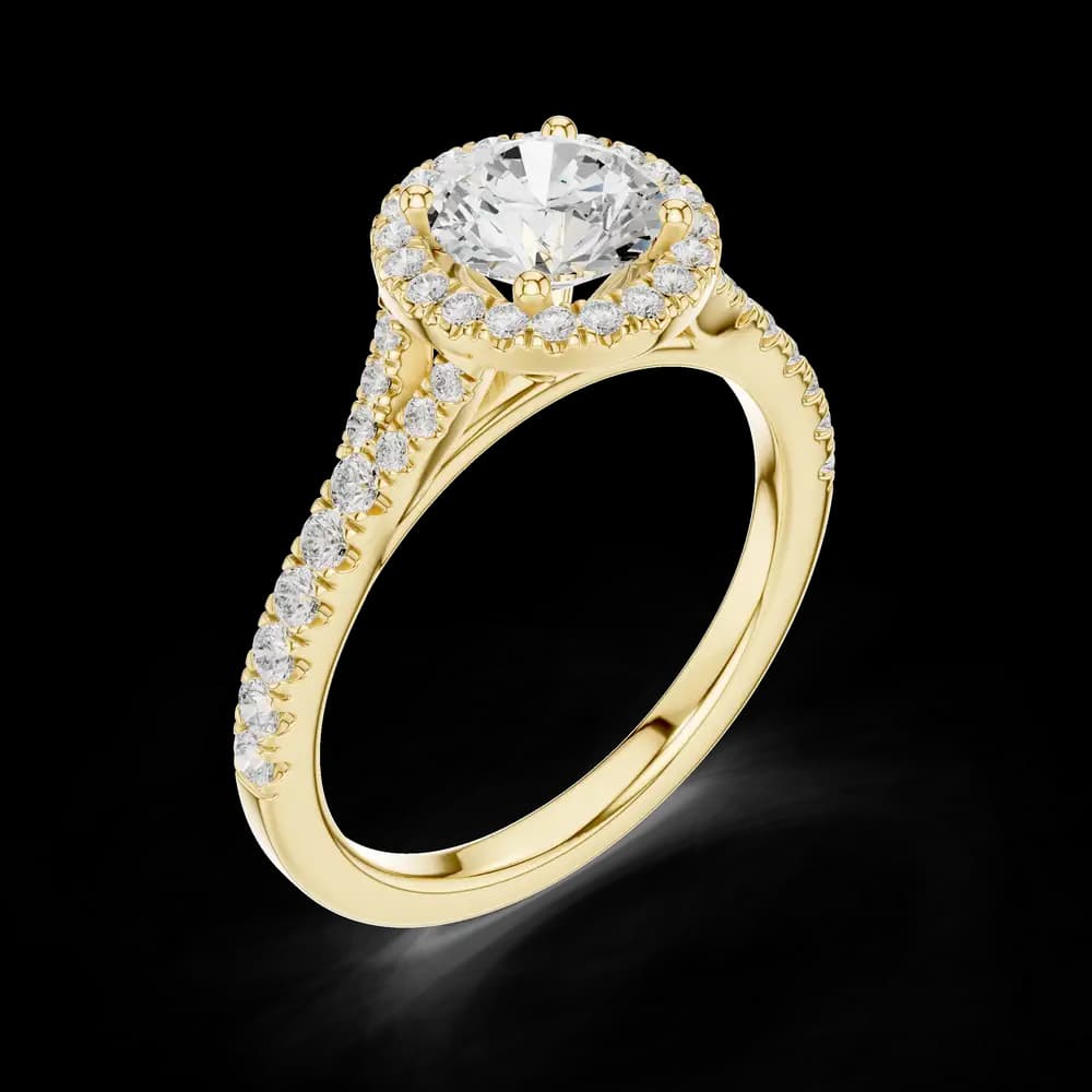 Split Shank Round Lab Grown Diamond Ring - Image 5 Split Shank Round Lab Grown Diamond Ring, view 5 of 6