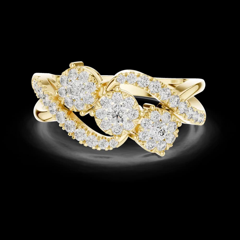 Opalescent lab grown diamond women's ring - Image 3 Opalescent lab grown diamond women's ring, view 3 of 6
