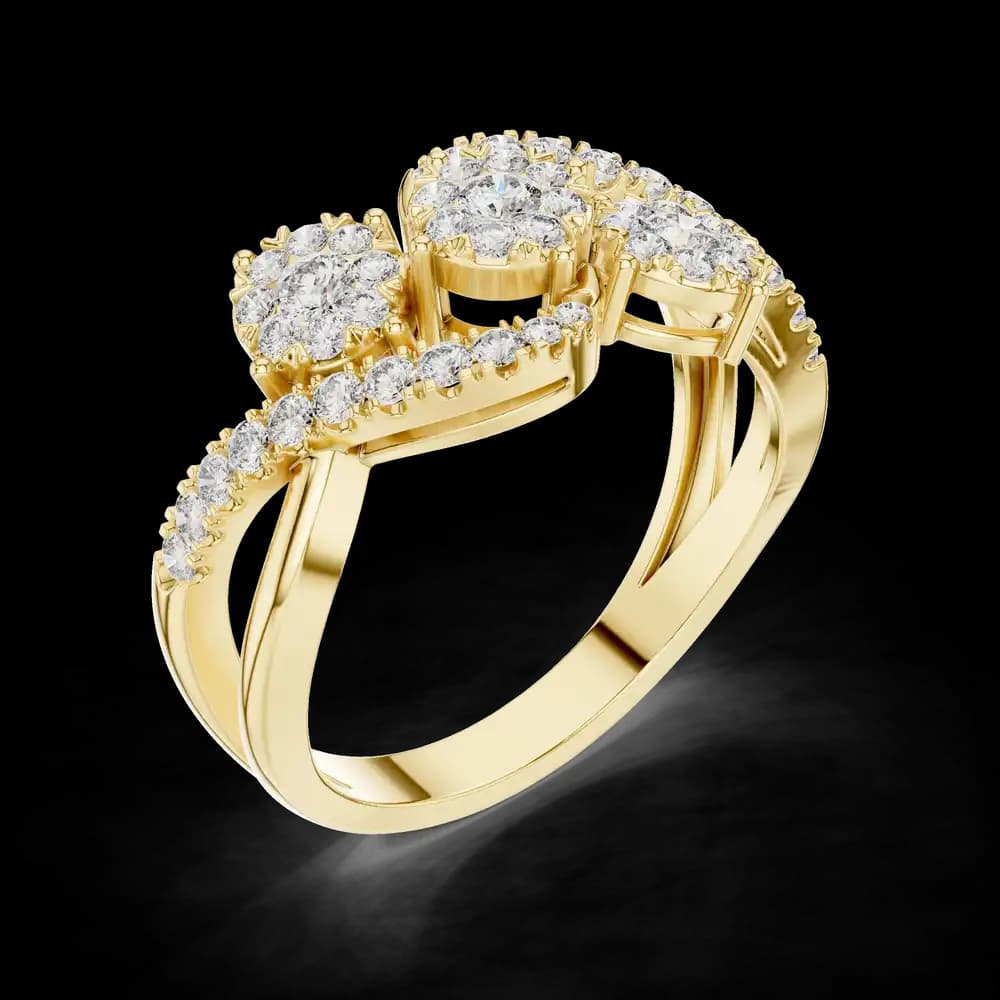Opalescent lab grown diamond women's ring - Image 5 Opalescent lab grown diamond women's ring, view 5 of 6