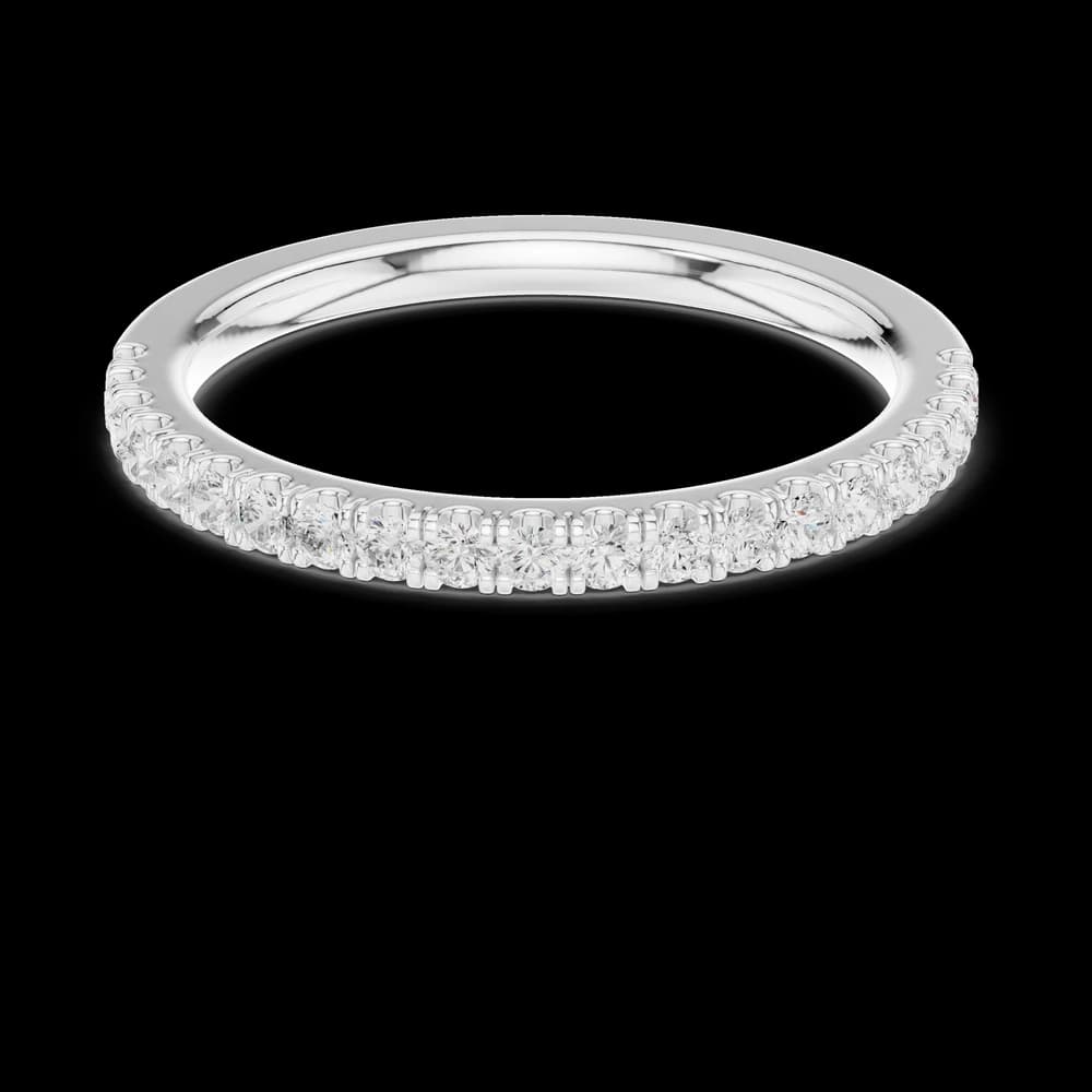 Minimalist Micro Pave Accent Band - Image 2 Minimalist Micro Pave Accent Band, view 2 of 6