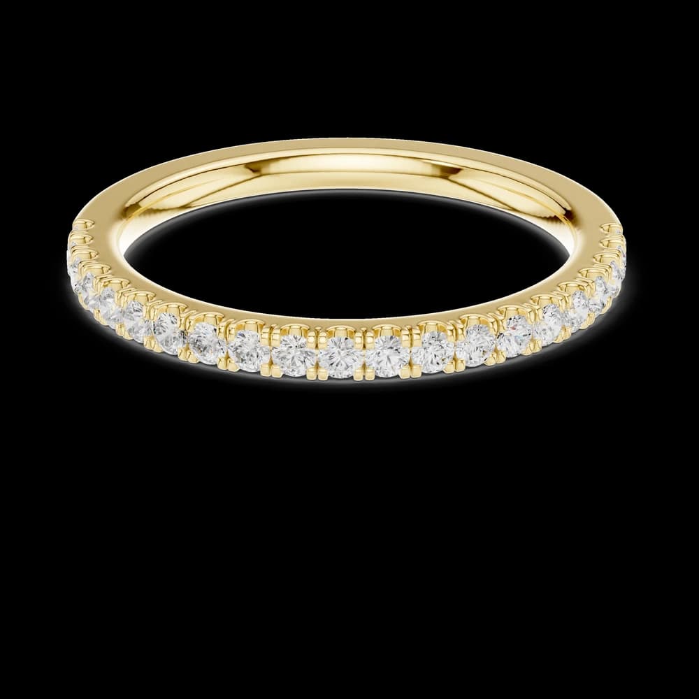 Minimalist Micro Pave Accent Band - Image 3 Minimalist Micro Pave Accent Band, view 3 of 6