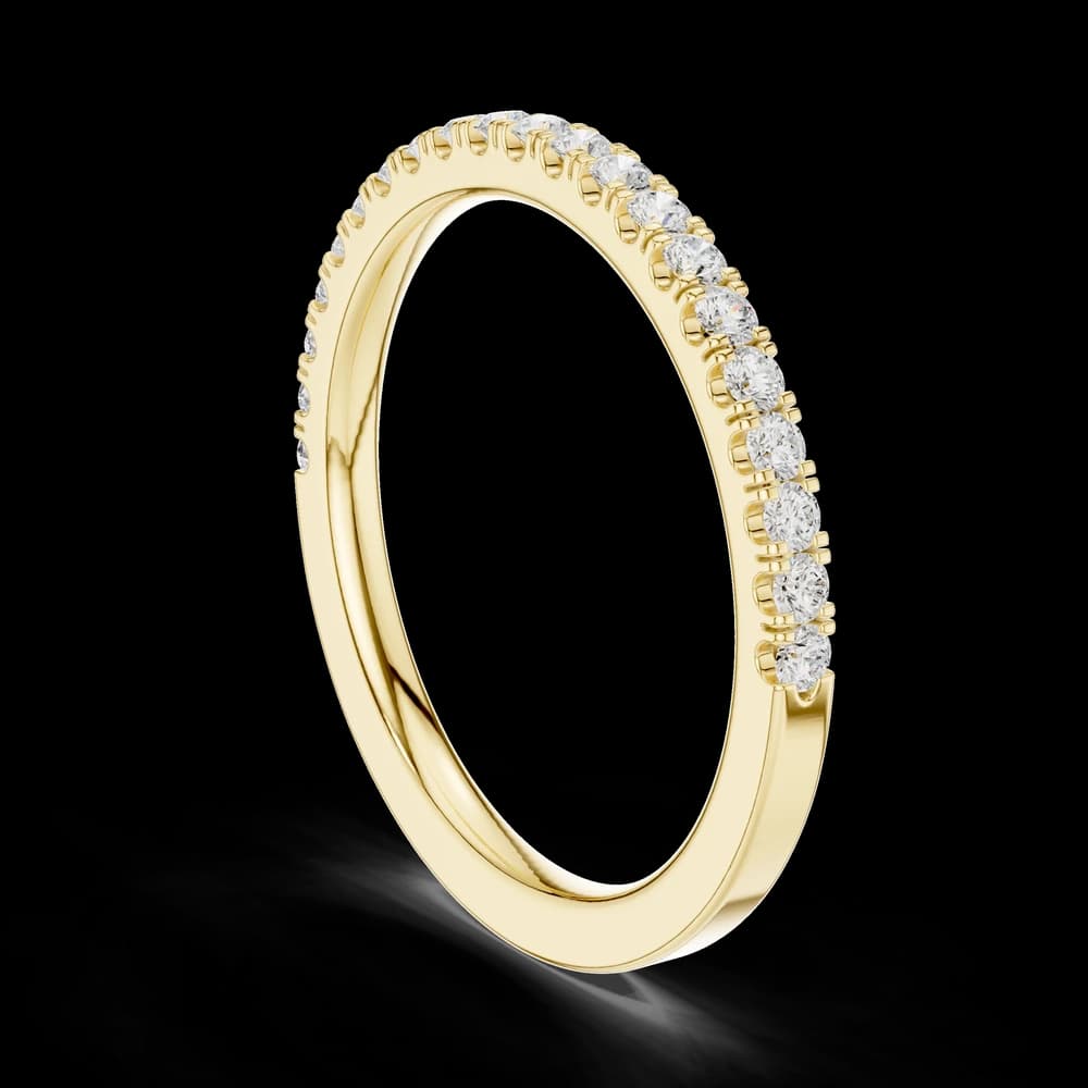 Minimalist Micro Pave Accent Band - Image 4 Minimalist Micro Pave Accent Band, view 4 of 6