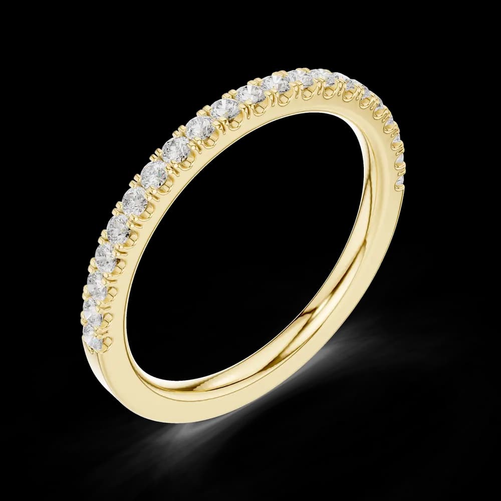 Minimalist Micro Pave Accent Band - Image 5 Minimalist Micro Pave Accent Band, view 5 of 6