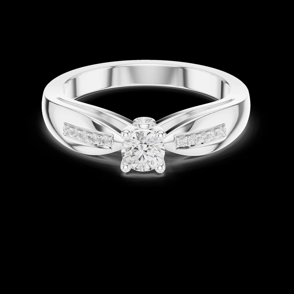 Classic Channel Accent Lab Grown Diamond Ring - Image 2 Classic Channel Accent Lab Grown Diamond Ring, view 2 of 6
