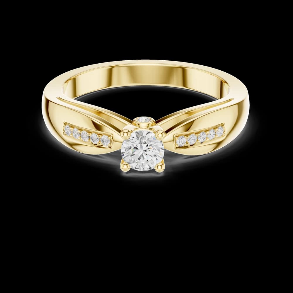 Classic Channel Accent Lab Grown Diamond Ring - Image 3 Classic Channel Accent Lab Grown Diamond Ring, view 3 of 6