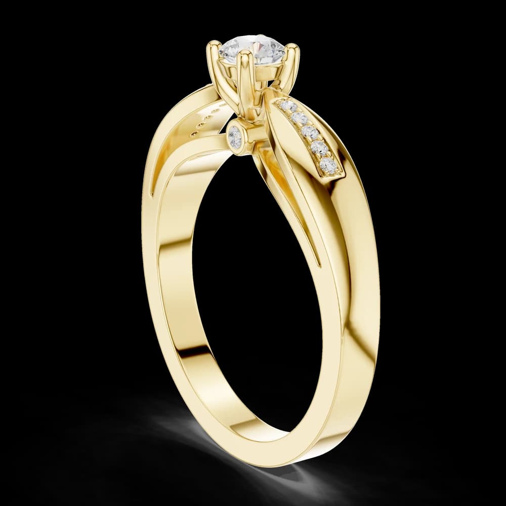 Classic Channel Accent Lab Grown Diamond Ring - Image 4 Classic Channel Accent Lab Grown Diamond Ring, view 4 of 6