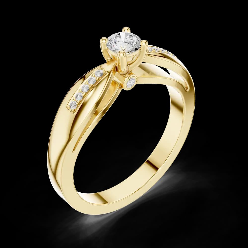 Classic Channel Accent Lab Grown Diamond Ring - Image 5 Classic Channel Accent Lab Grown Diamond Ring, view 5 of 6