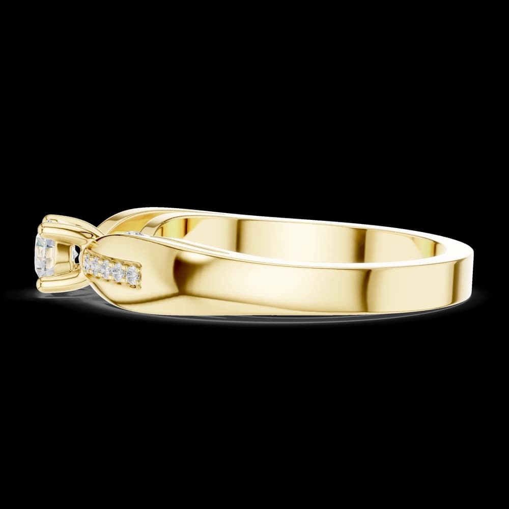 Classic Channel Accent Lab Grown Diamond Ring - Image 6 Classic Channel Accent Lab Grown Diamond Ring, view 6 of 6