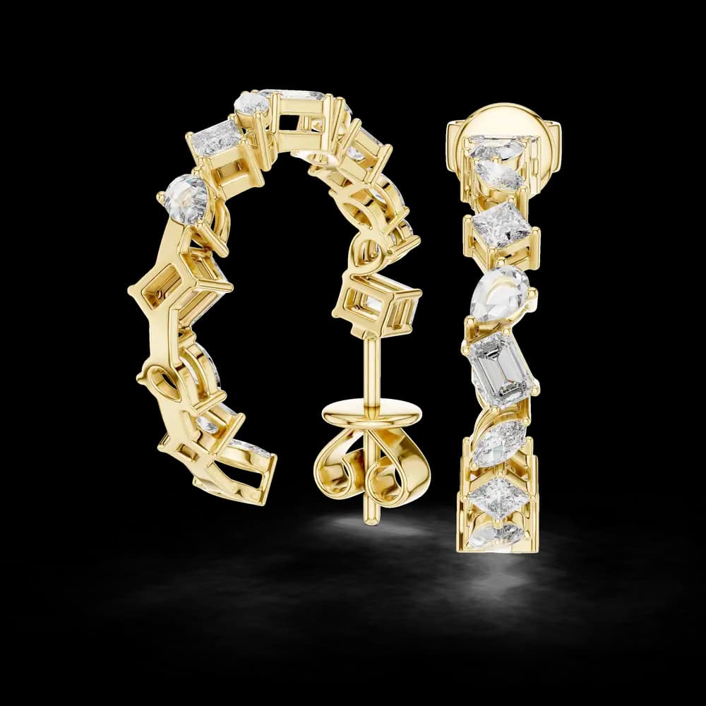 Ornate Cage Lab Grown Diamond Earrings - Image 2 Ornate Cage Lab Grown Diamond Earrings, view 2 of 4