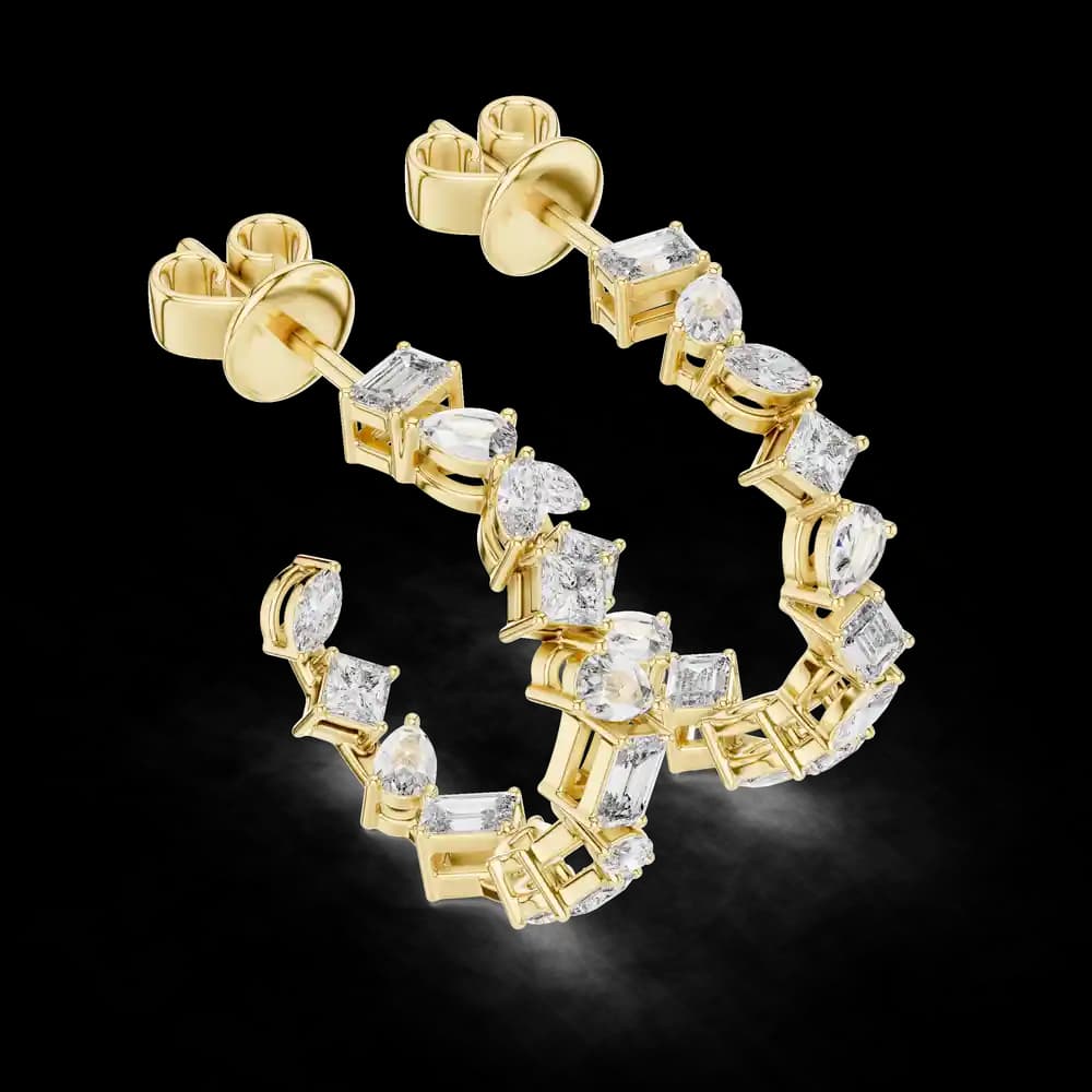 Ornate Cage Lab Grown Diamond Earrings - Image 3 Ornate Cage Lab Grown Diamond Earrings, view 3 of 4