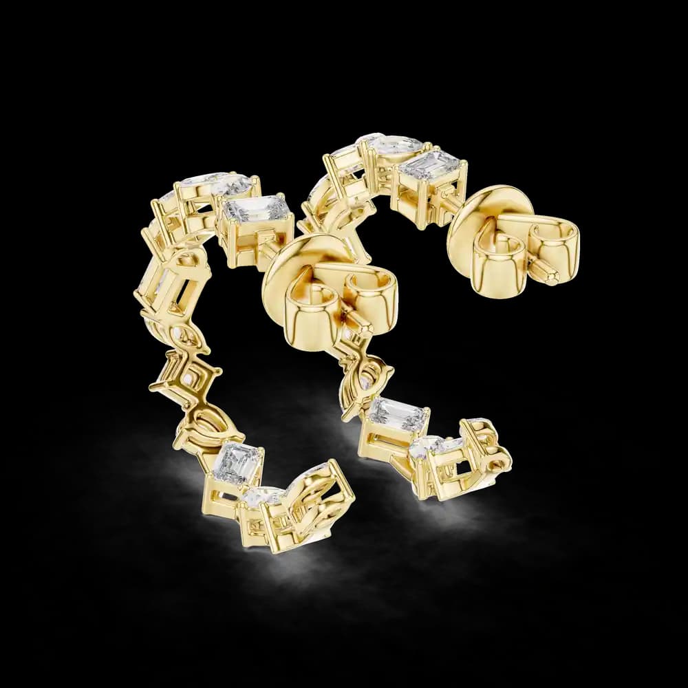 Ornate Cage Lab Grown Diamond Earrings - Image 4 Ornate Cage Lab Grown Diamond Earrings, view 4 of 4