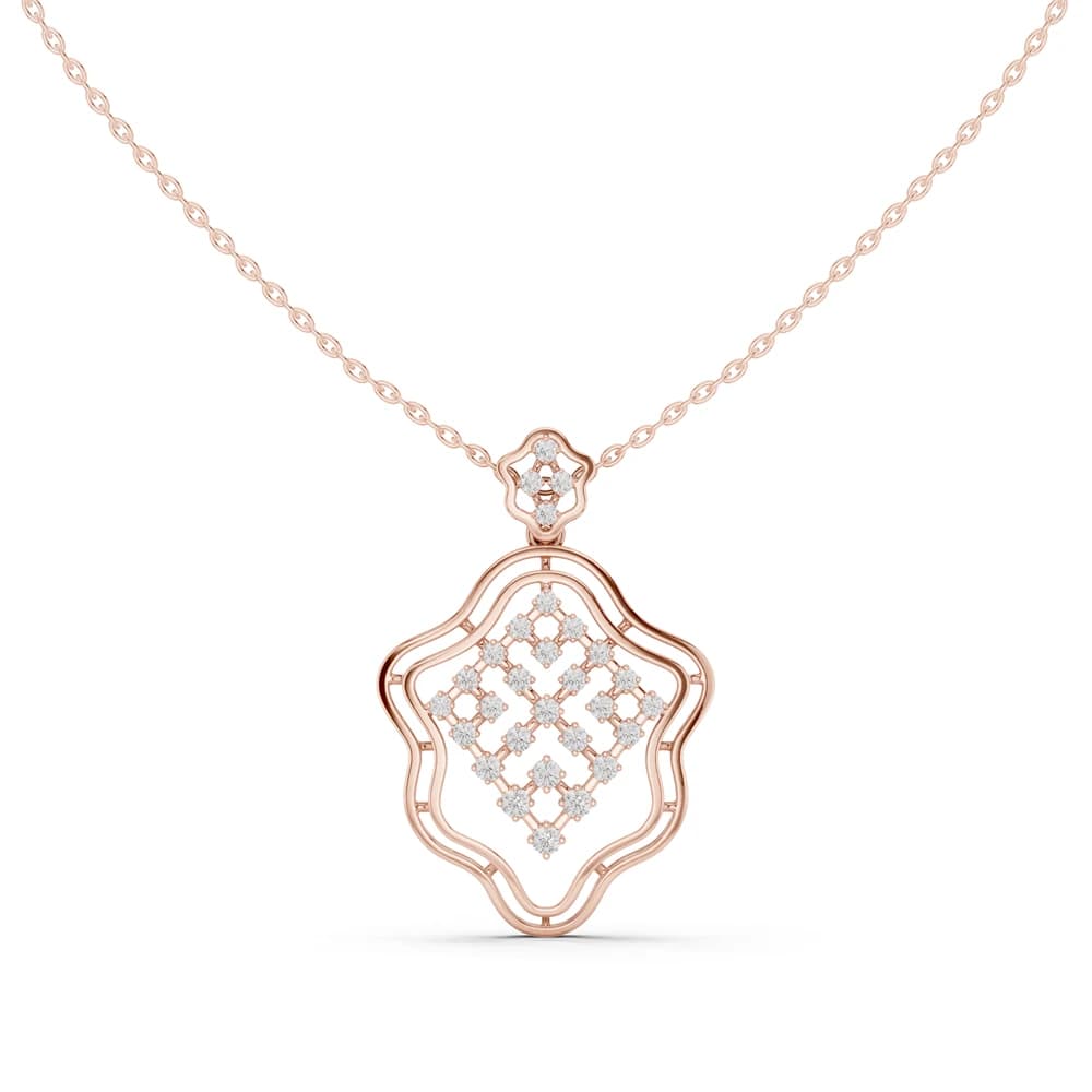 Ornate Shield Lab Grown Diamond Luxury Pendant - Image 1 Ornate Shield Lab Grown Diamond Luxury Pendant, view 1 of 6