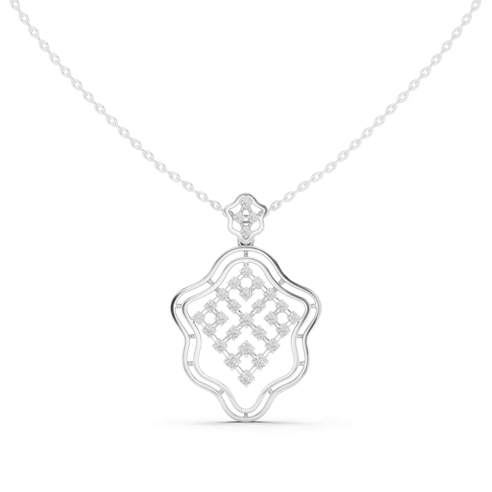 Ornate Shield Lab Grown Diamond Luxury Pendant - Image 2 Ornate Shield Lab Grown Diamond Luxury Pendant, view 2 of 6