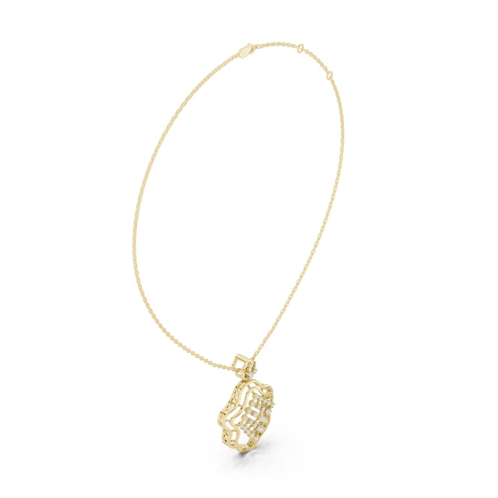 Ornate Shield Lab Grown Diamond Luxury Pendant - Image 4 Ornate Shield Lab Grown Diamond Luxury Pendant, view 4 of 6
