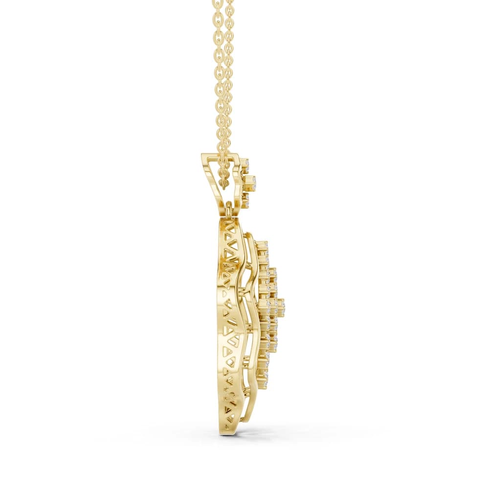 Ornate Shield Lab Grown Diamond Luxury Pendant - Image 6 Ornate Shield Lab Grown Diamond Luxury Pendant, view 6 of 6