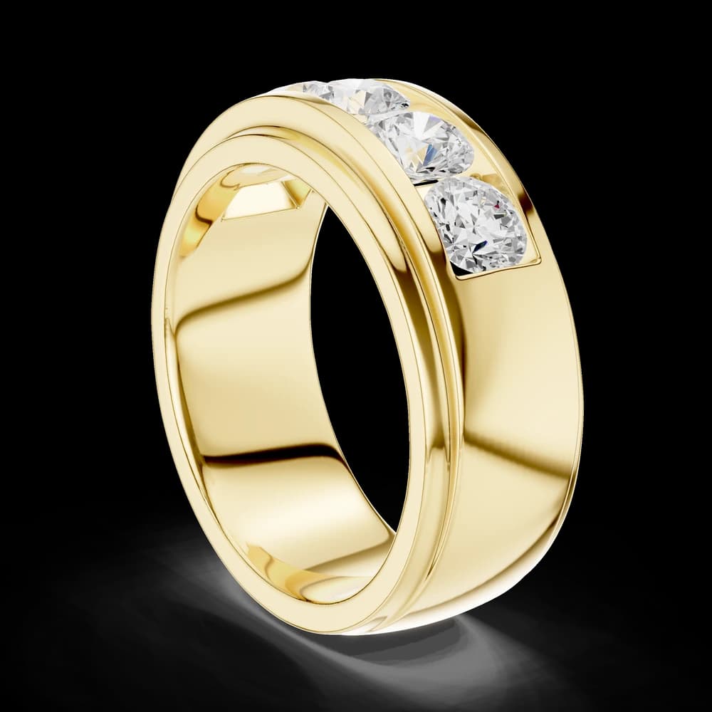 Channel Set Five-Stone Diamond Statement Band - Image 4 Channel Set Five-Stone Diamond Statement Band, view 4 of 6