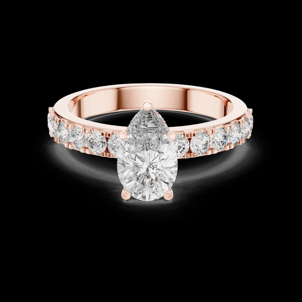 Luminary Pear Cut Lab Grown Diamond Ring - Image 1 Luminary Pear Cut Lab Grown Diamond Ring, view 1 of 4