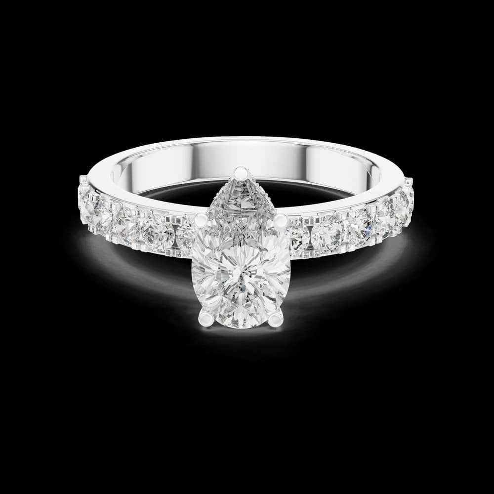 Luminary Pear Cut Lab Grown Diamond Ring - Image 2 Luminary Pear Cut Lab Grown Diamond Ring, view 2 of 4