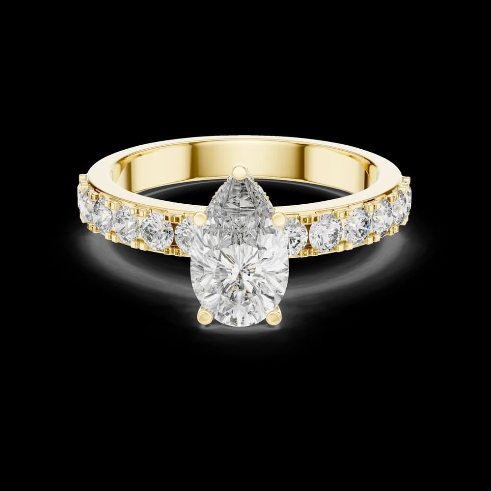 Luminary Pear Cut Lab Grown Diamond Ring - Image 3 Luminary Pear Cut Lab Grown Diamond Ring, view 3 of 4