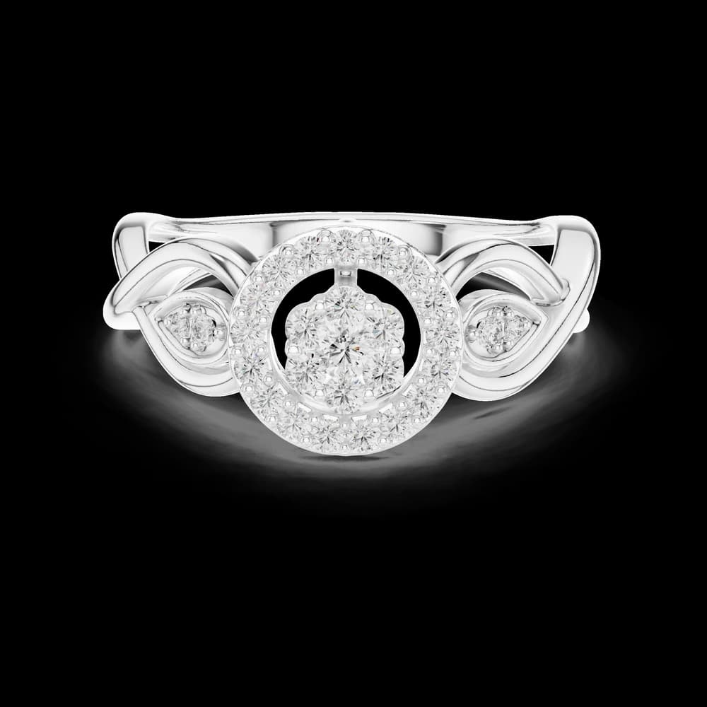 Floral Halo Cluster Lab Grown Diamond Ring - Image 2 Floral Halo Cluster Lab Grown Diamond Ring, view 2 of 6