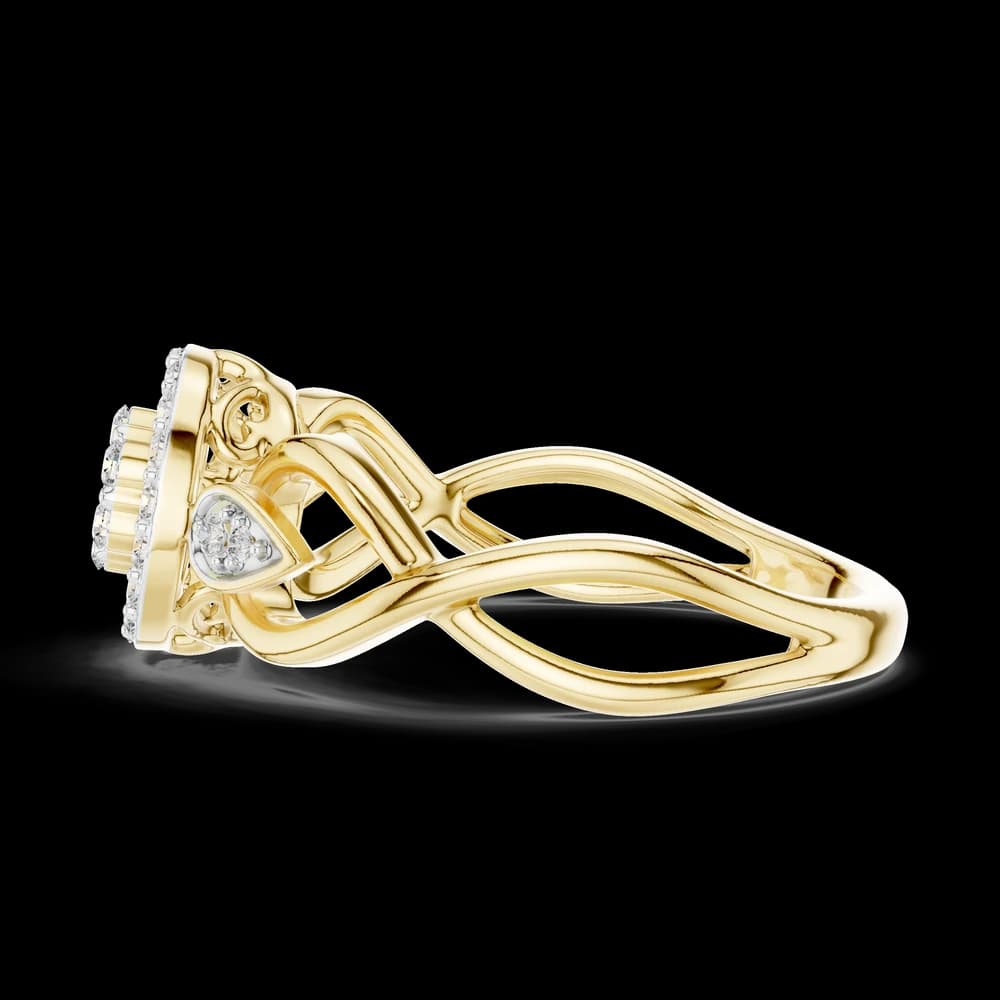 Floral Halo Cluster Lab Grown Diamond Ring - Image 6 Floral Halo Cluster Lab Grown Diamond Ring, view 6 of 6
