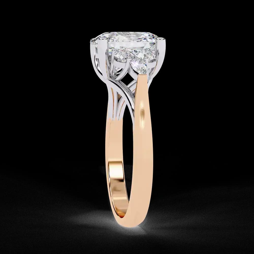 Celeste Grace Oval Centerpiece with Lab Grown Diamond Ring - Image 3 Celeste Grace Oval Centerpiece with Lab Grown Diamond Ring, view 3 of 7