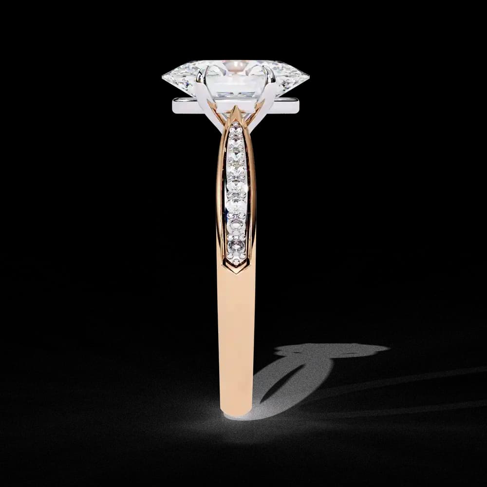 Oval Cut Lab Grown Diamond Solitaire Ring - Image 10 Oval Cut Lab Grown Diamond Solitaire Ring, view 10 of 15