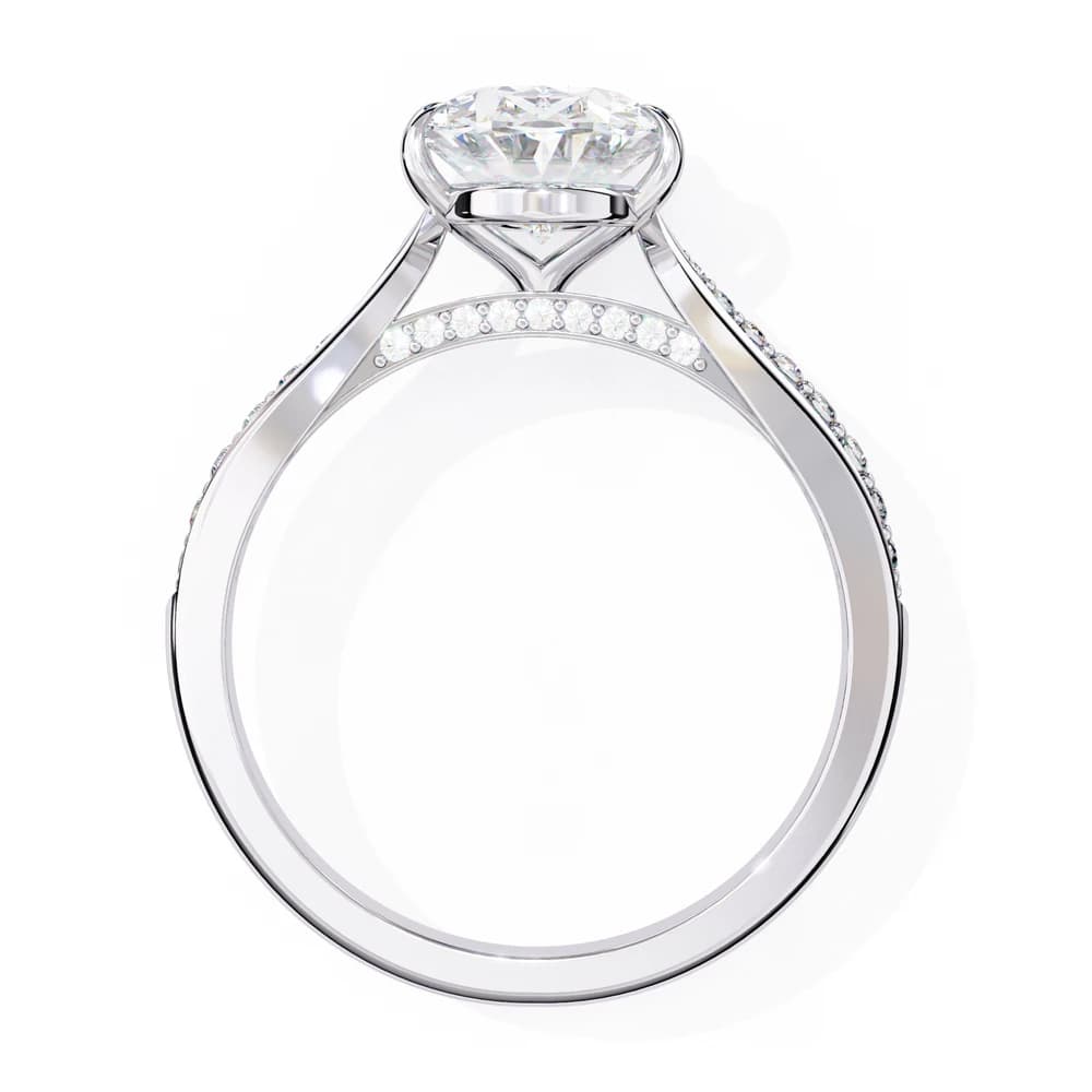 Oval Cut Lab Grown Diamond Solitaire Ring - Image 13 Oval Cut Lab Grown Diamond Solitaire Ring, view 13 of 15