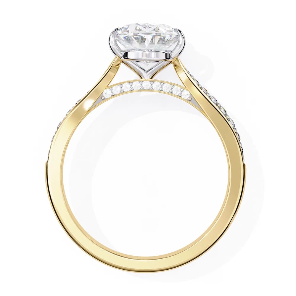 Oval Cut Lab Grown Diamond Solitaire Ring - Image 2 Oval Cut Lab Grown Diamond Solitaire Ring, view 2 of 15