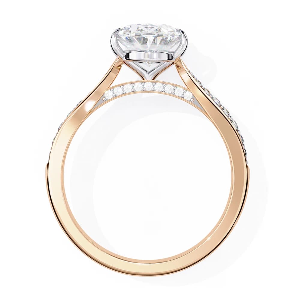 Oval Cut Lab Grown Diamond Solitaire Ring - Image 6 Oval Cut Lab Grown Diamond Solitaire Ring, view 6 of 15