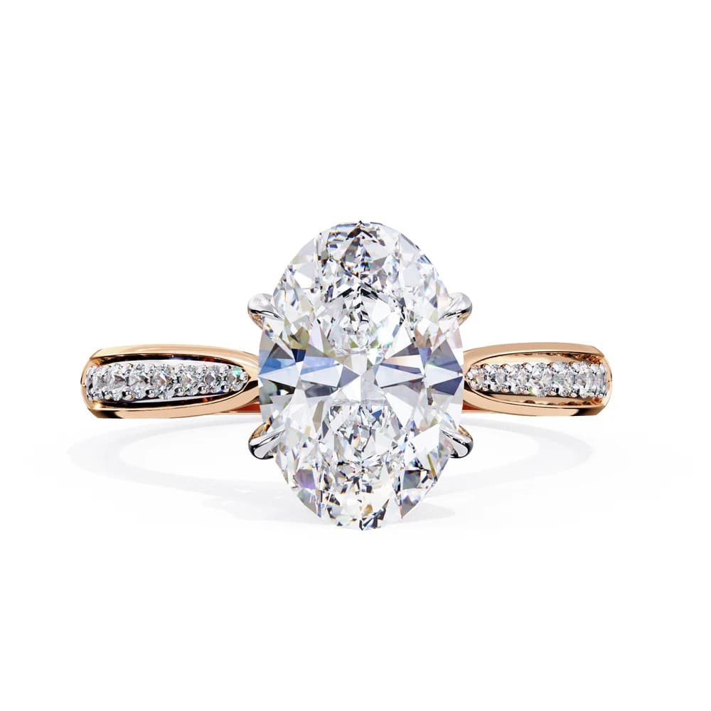 Oval Cut Lab Grown Diamond Solitaire Ring - Image 7 Oval Cut Lab Grown Diamond Solitaire Ring, view 7 of 15