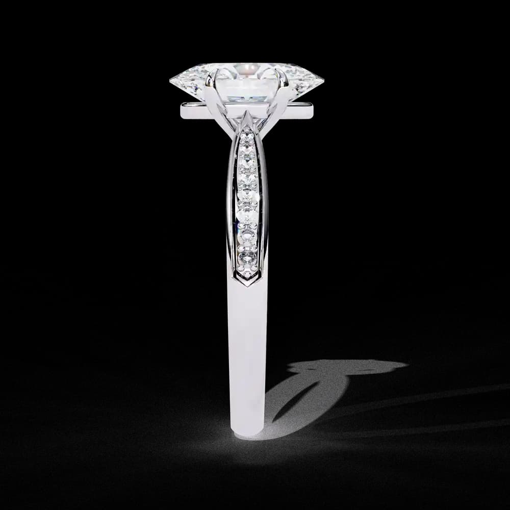 Oval Cut Lab Grown Diamond Solitaire Ring - Image 9 Oval Cut Lab Grown Diamond Solitaire Ring, view 9 of 15