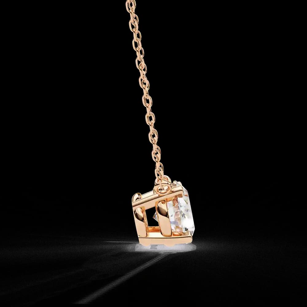 Oval Cut Solitaire Lab Grown Diamond Pendant with Chain - Image 7 Oval Cut Solitaire Lab Grown Diamond Pendant with Chain, view 7 of 15