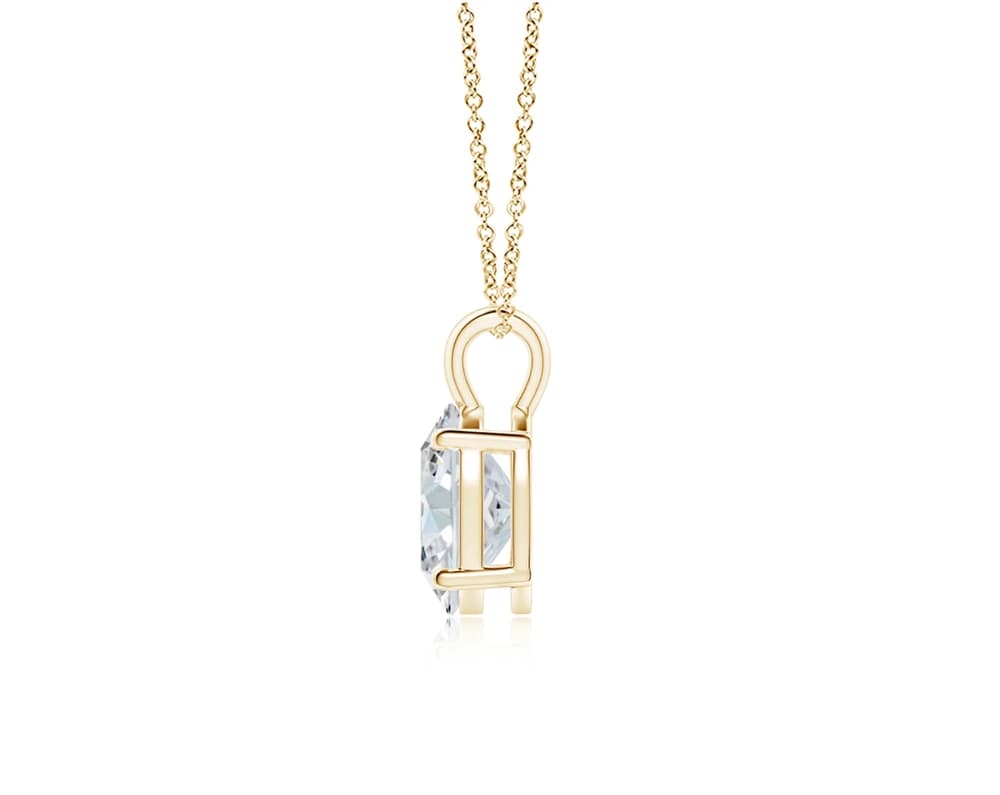 Oval Cut Lab Grown Diamond Solitaire Pendant with Chain - Image 2 Oval Cut Lab Grown Diamond Solitaire Pendant with Chain, view 2 of 4