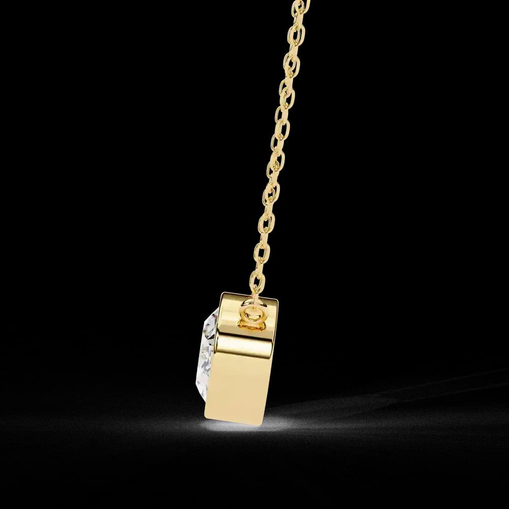 Oval Lab Grown Diamond Pendant Necklace - Image 3 Oval Lab Grown Diamond Pendant Necklace, view 3 of 16