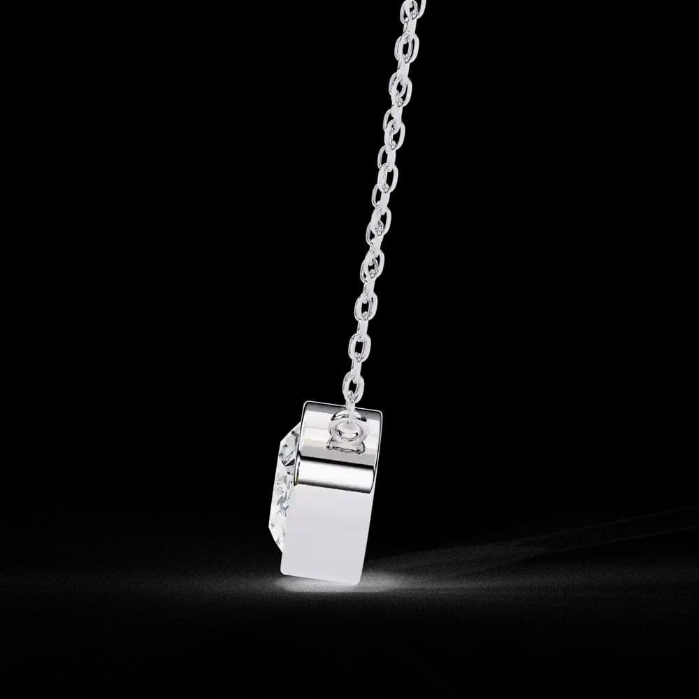Oval Lab Grown Diamond Pendant Necklace - Image 4 Oval Lab Grown Diamond Pendant Necklace, view 4 of 16