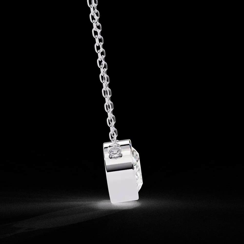 Oval Lab Grown Diamond Pendant Necklace - Image 7 Oval Lab Grown Diamond Pendant Necklace, view 7 of 16