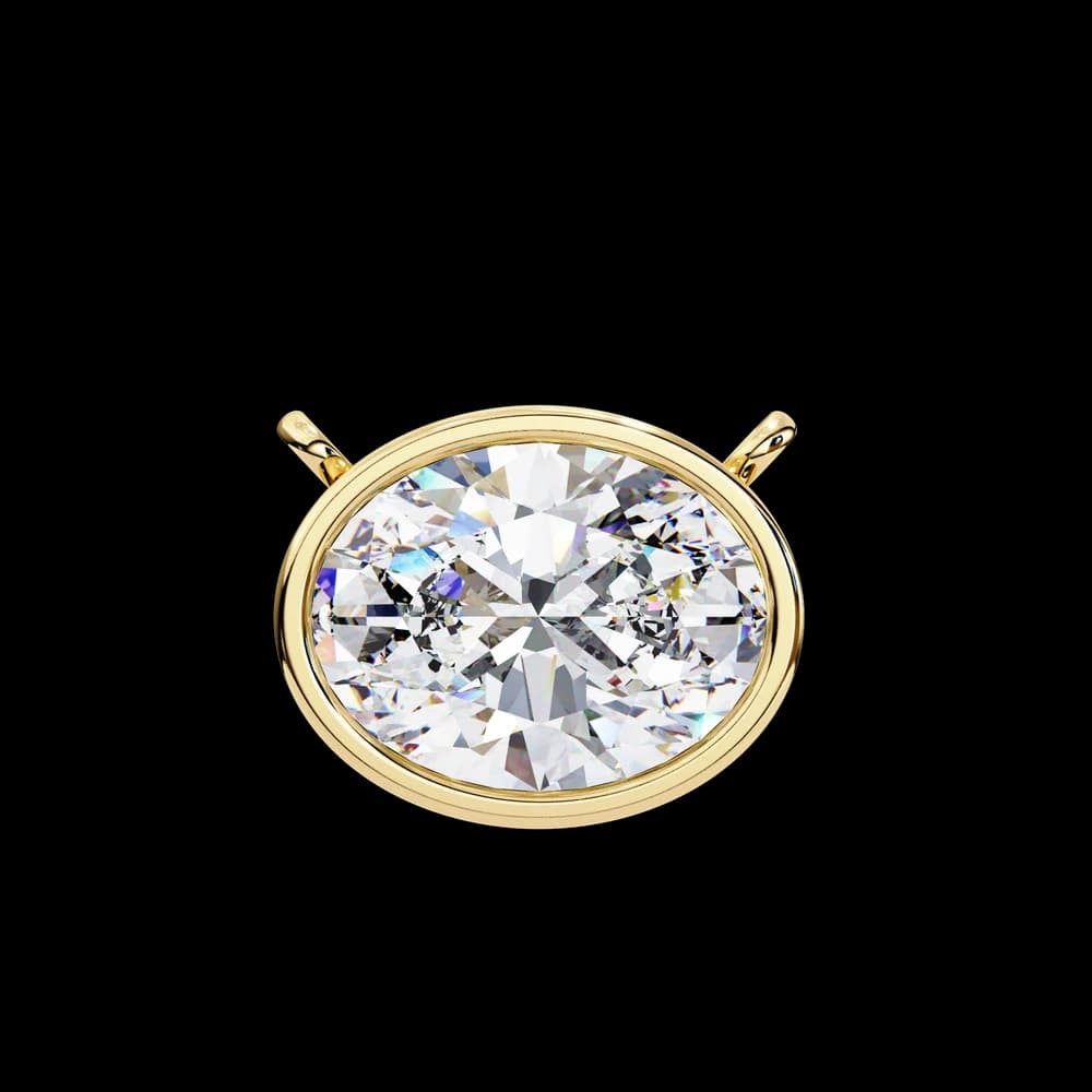 Oval Lab Grown Diamond Pendant Necklace - Image 9 Oval Lab Grown Diamond Pendant Necklace, view 9 of 16