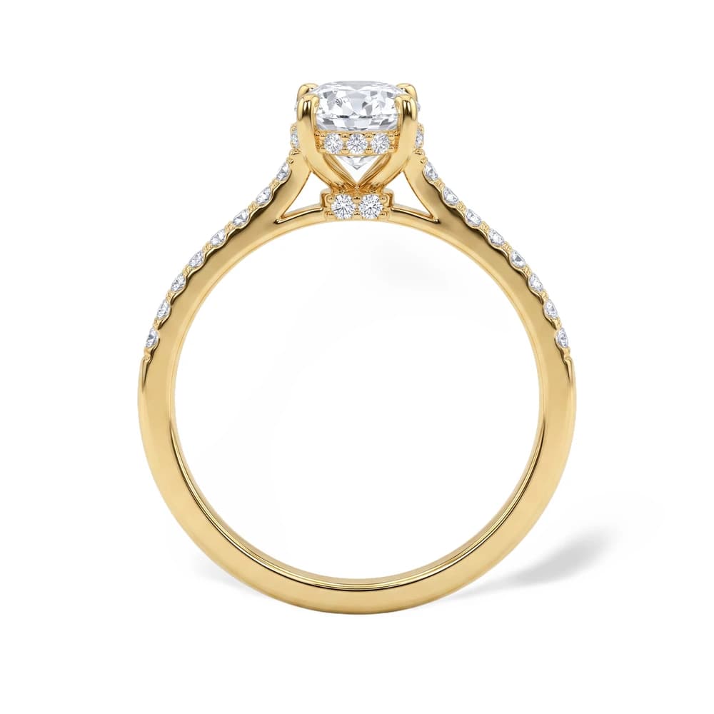 Oval Double Hidden Halo Lab Grown Diamond - Image 5 Oval Double Hidden Halo Lab Grown Diamond, view 5 of 5