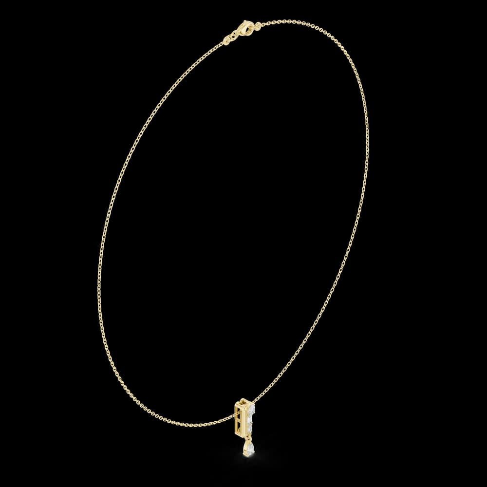 Oval Marquise Baguette Lab Grown Necklace - Image 4 Oval Marquise Baguette Lab Grown Necklace, view 4 of 6